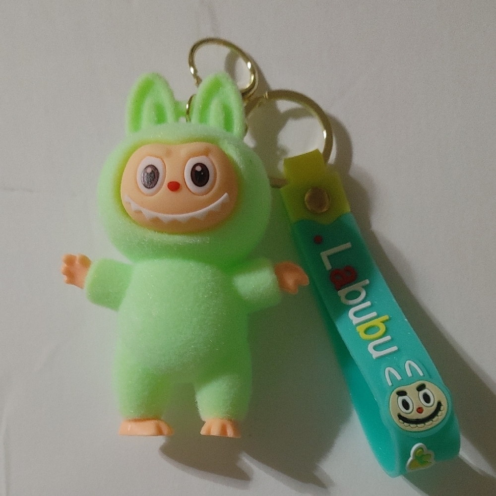 NWT Labubu Green Monster Bunny Plush Keychain/Bag Charm